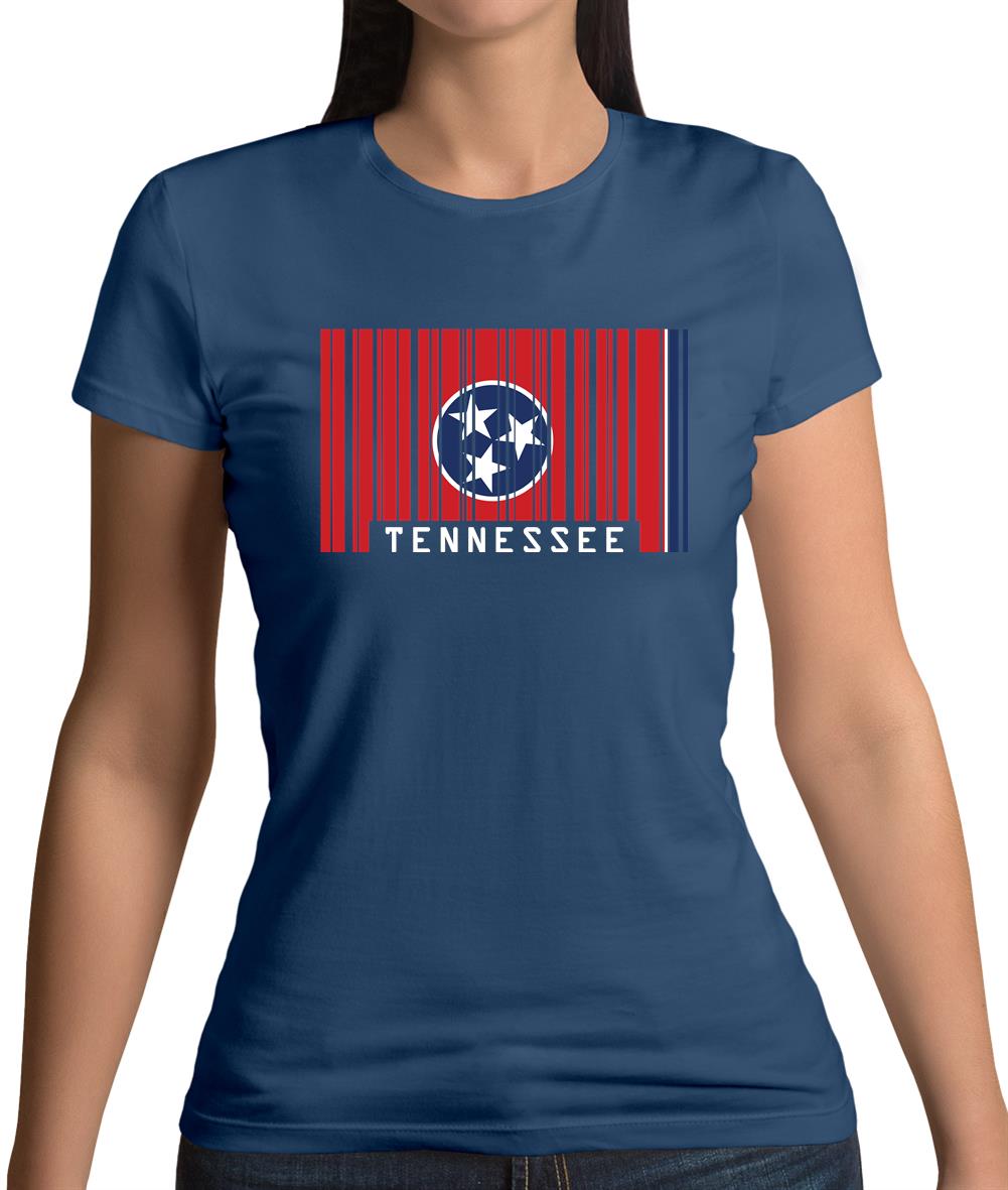 Tennessee Barcode Style Flag Womens T-Shirt Tennessee Barcode Style Flag Womens T-Shirt