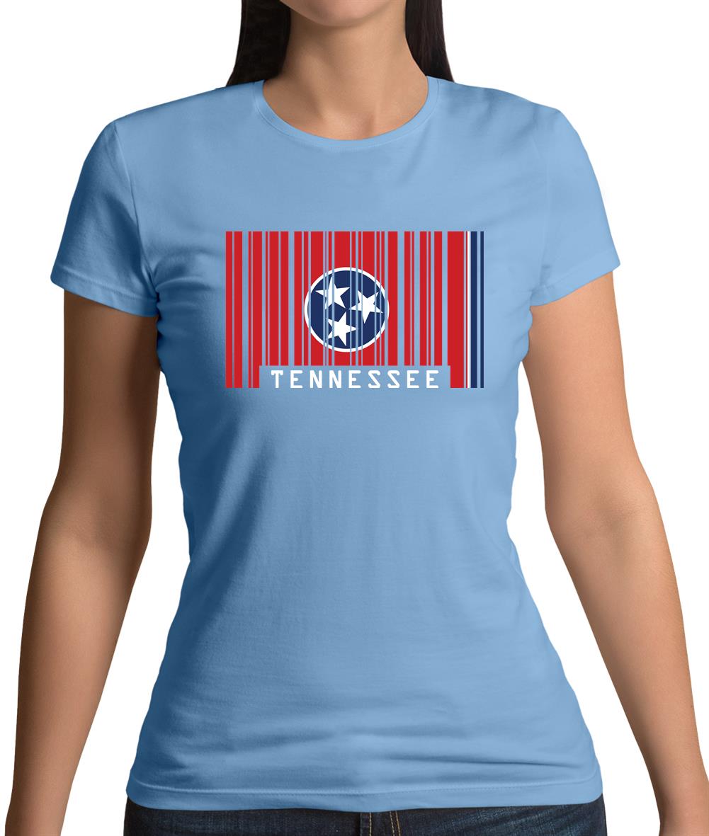 Tennessee Barcode Style Flag Womens T-Shirt Tennessee Barcode Style Flag Womens T-Shirt