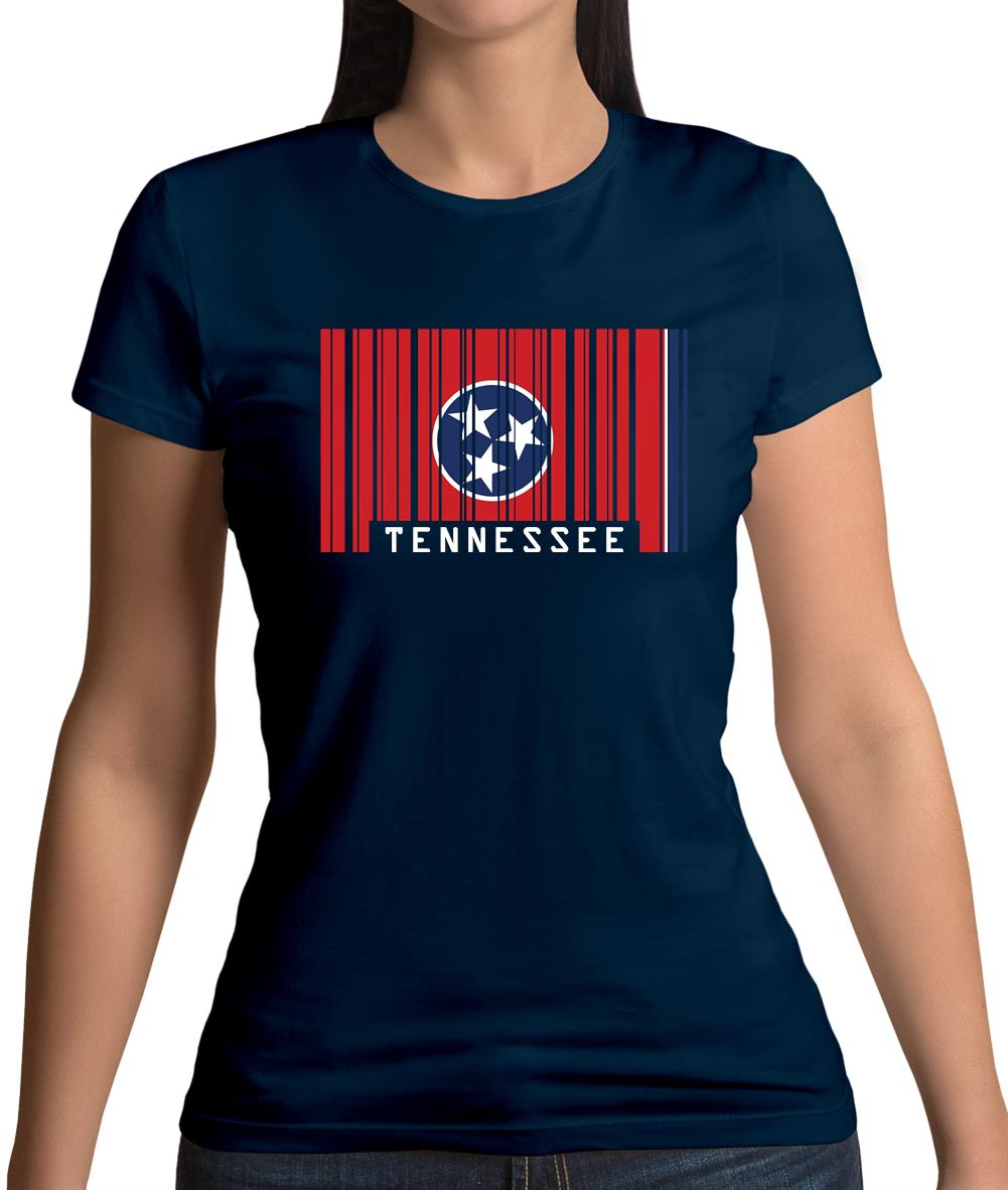 Tennessee Barcode Style Flag Womens T-Shirt Tennessee Barcode Style Flag Womens T-Shirt