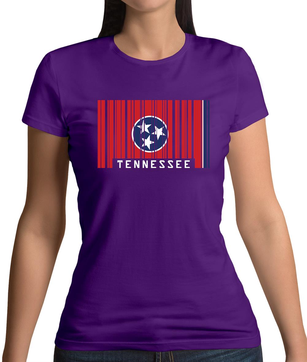 Tennessee Barcode Style Flag Womens T-Shirt Tennessee Barcode Style Flag Womens T-Shirt