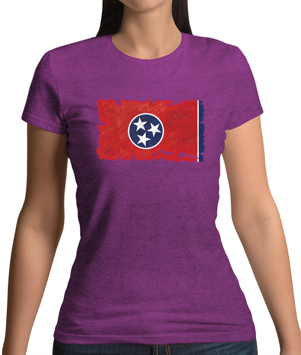 Tennessee Grunge Style Flag Womens T-Shirt Tennessee Grunge Style Flag Womens T-Shirt