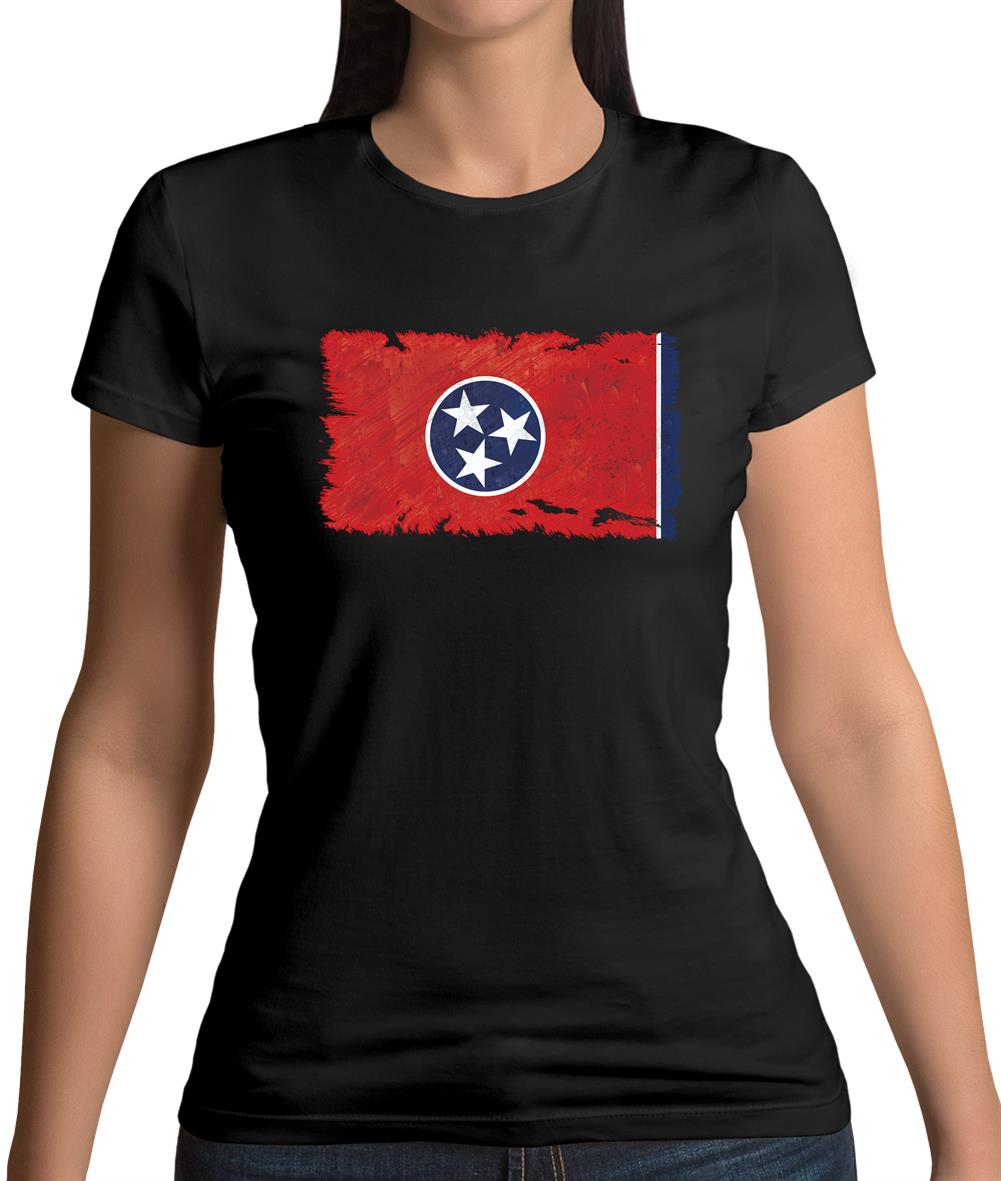 Tennessee Grunge Style Flag Womens T-Shirt Tennessee Grunge Style Flag Womens T-Shirt