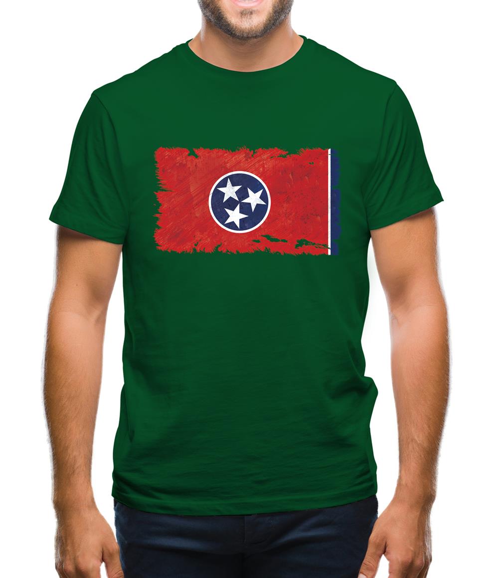 Tennessee Grunge Style Flag Mens T-Shirt Tennessee Grunge Style Flag Mens T-Shirt