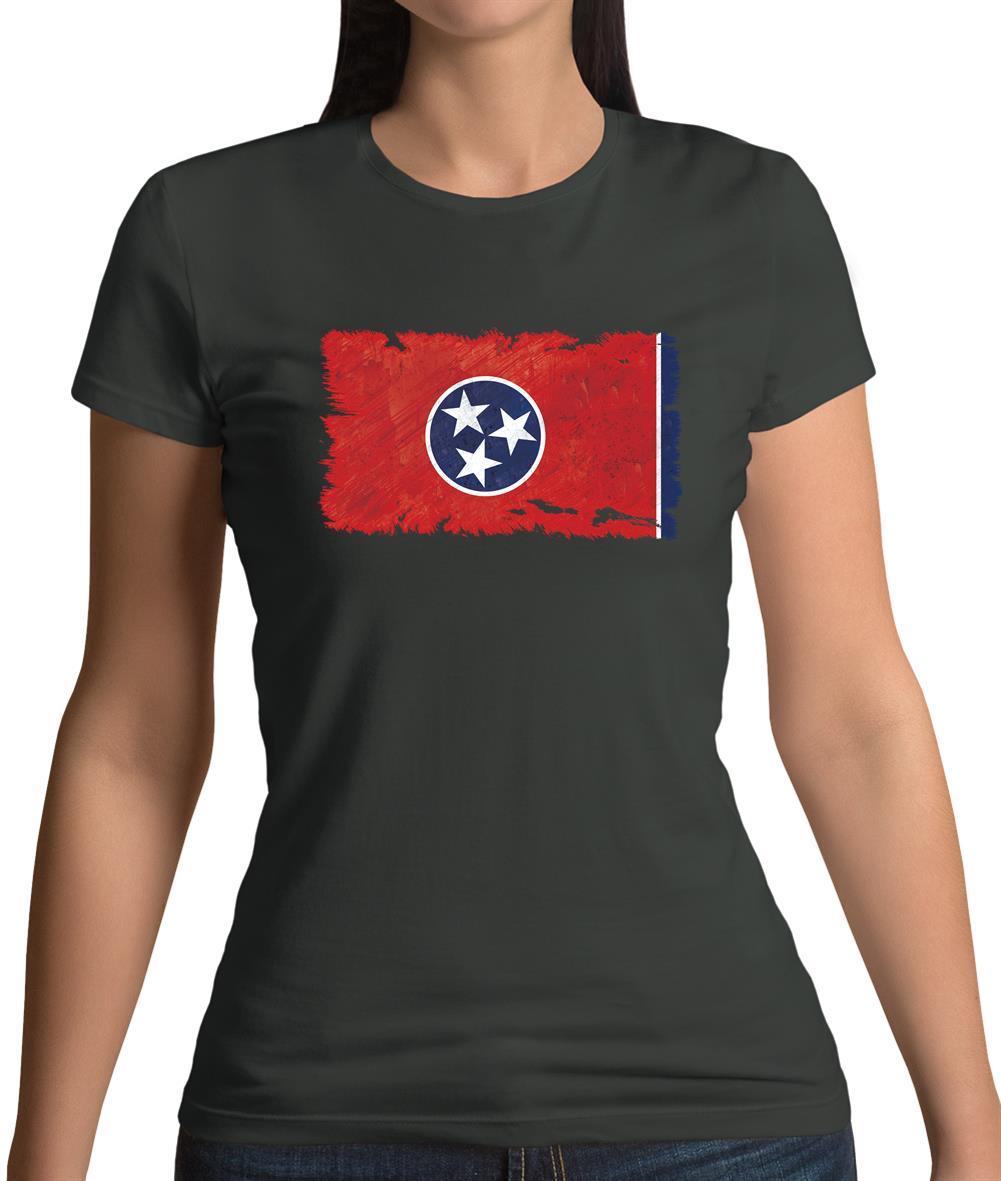 Tennessee Grunge Style Flag Womens T-Shirt Tennessee Grunge Style Flag Womens T-Shirt