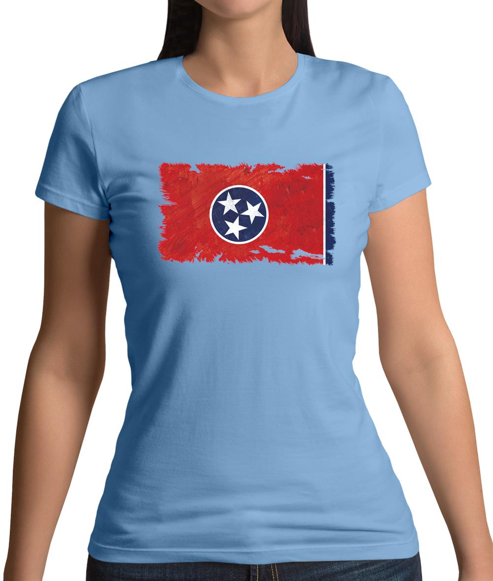 Tennessee Grunge Style Flag Womens T-Shirt Tennessee Grunge Style Flag Womens T-Shirt