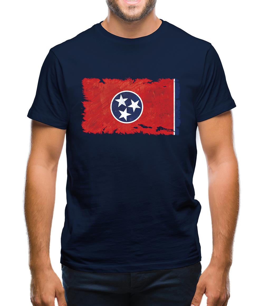 Tennessee Grunge Style Flag Mens T-Shirt Tennessee Grunge Style Flag Mens T-Shirt