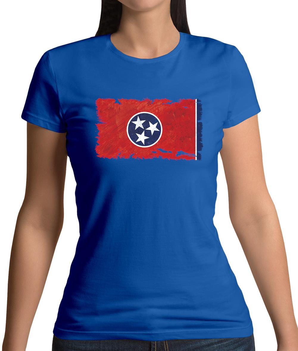 Tennessee Grunge Style Flag Womens T-Shirt Tennessee Grunge Style Flag Womens T-Shirt