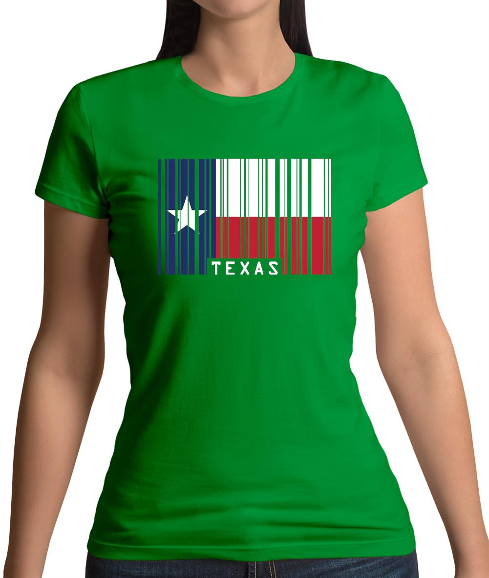 Texas Barcode Style Flag Womens T-Shirt Texas Barcode Style Flag Womens T-Shirt