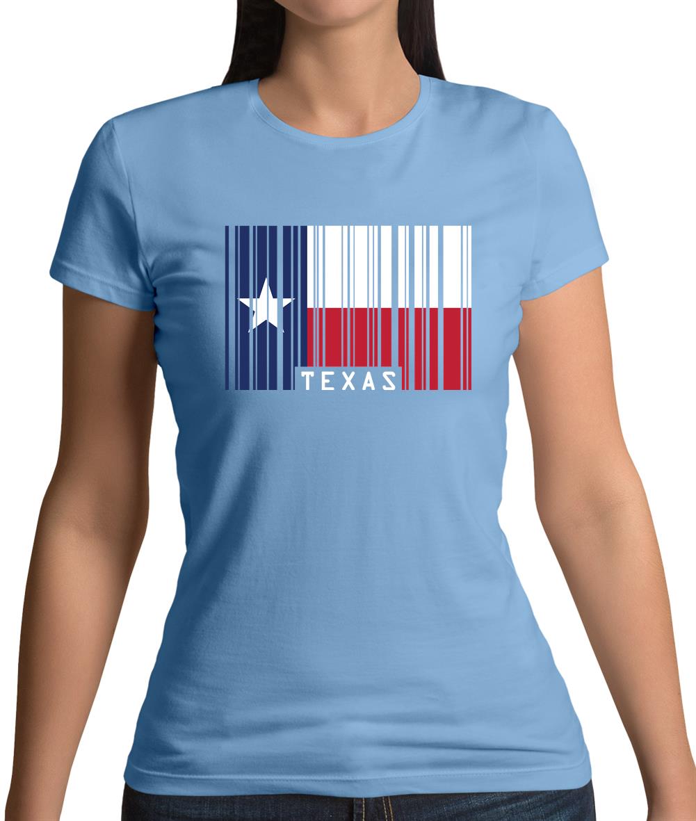 Texas Barcode Style Flag Womens T-Shirt Texas Barcode Style Flag Womens T-Shirt