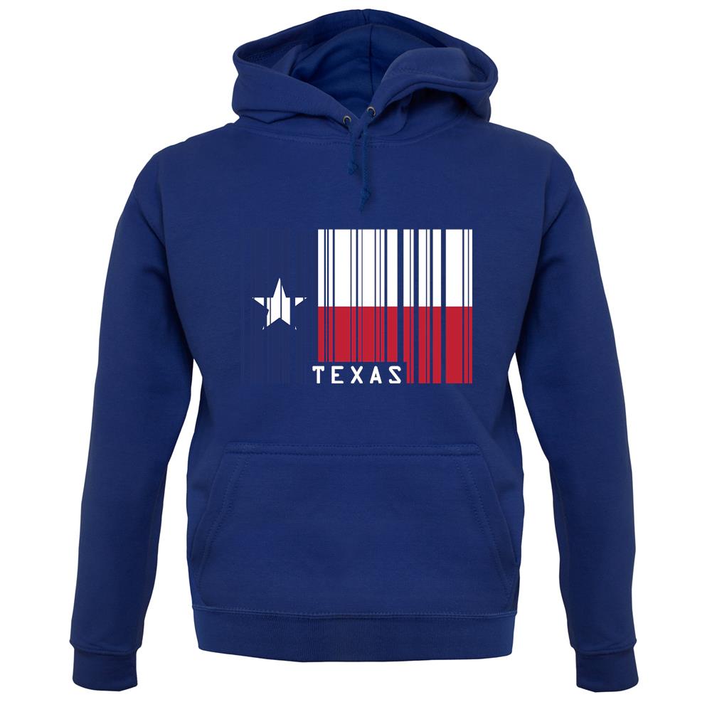 Texas Barcode Style Flag unisex hoodie Texas Barcode Style Flag unisex hoodie