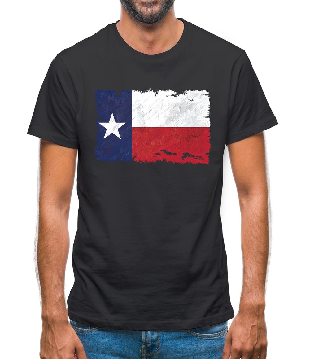 Texas Grunge Style Flag Mens T-Shirt Texas Grunge Style Flag Mens T-Shirt
