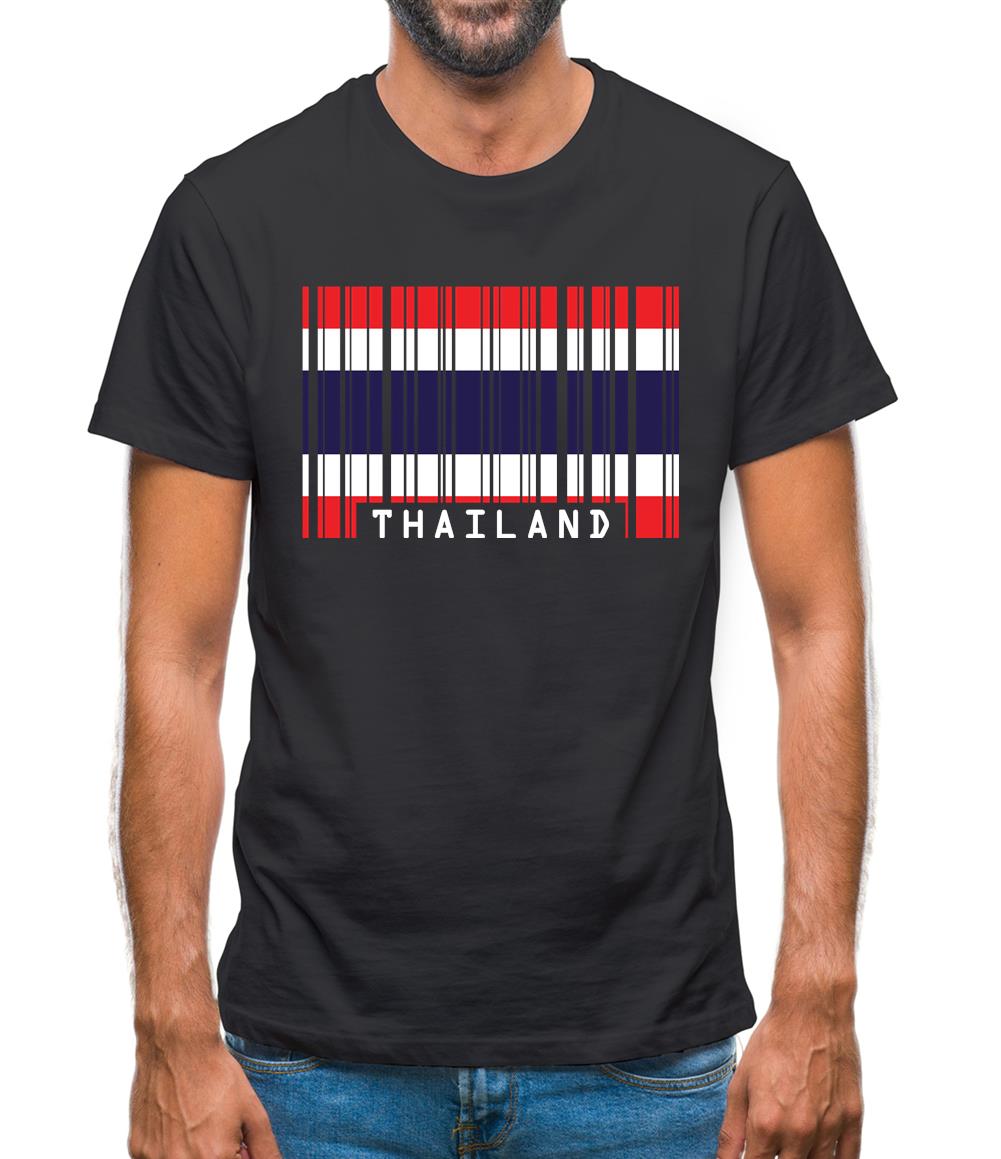 Thailand Barcode Style Flag Mens T-Shirt Thailand Barcode Style Flag Mens T-Shirt