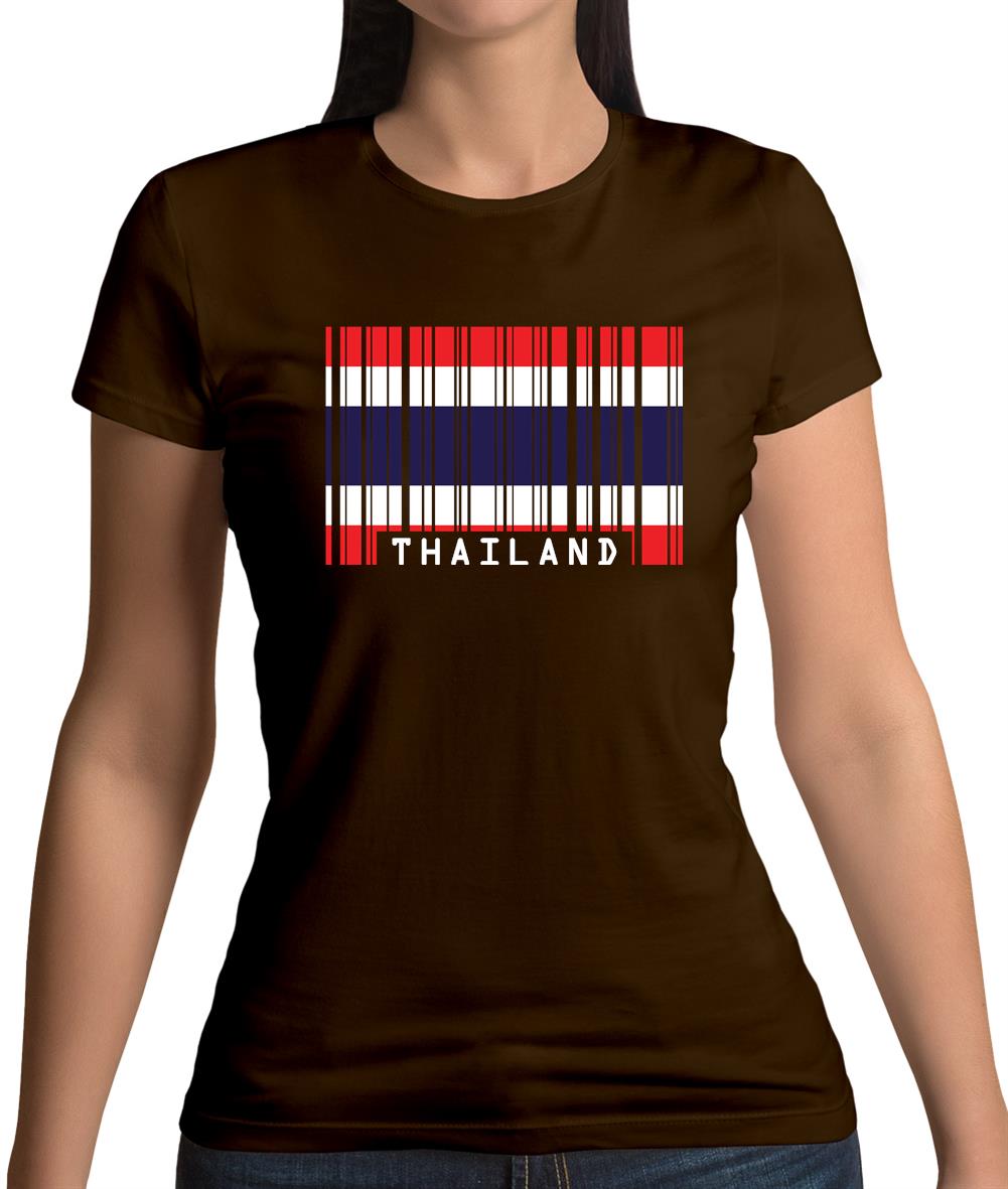 Thailand Barcode Style Flag Womens T-Shirt Thailand Barcode Style Flag Womens T-Shirt
