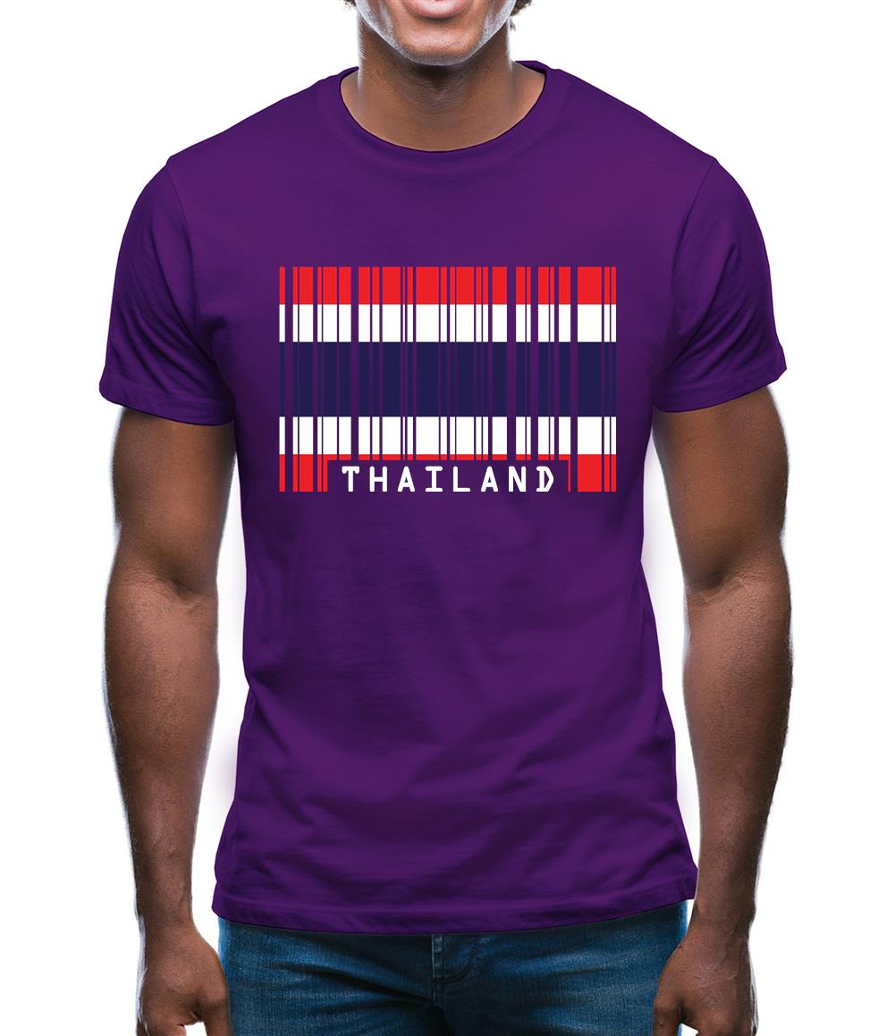 Thailand Barcode Style Flag Mens T-Shirt Thailand Barcode Style Flag Mens T-Shirt