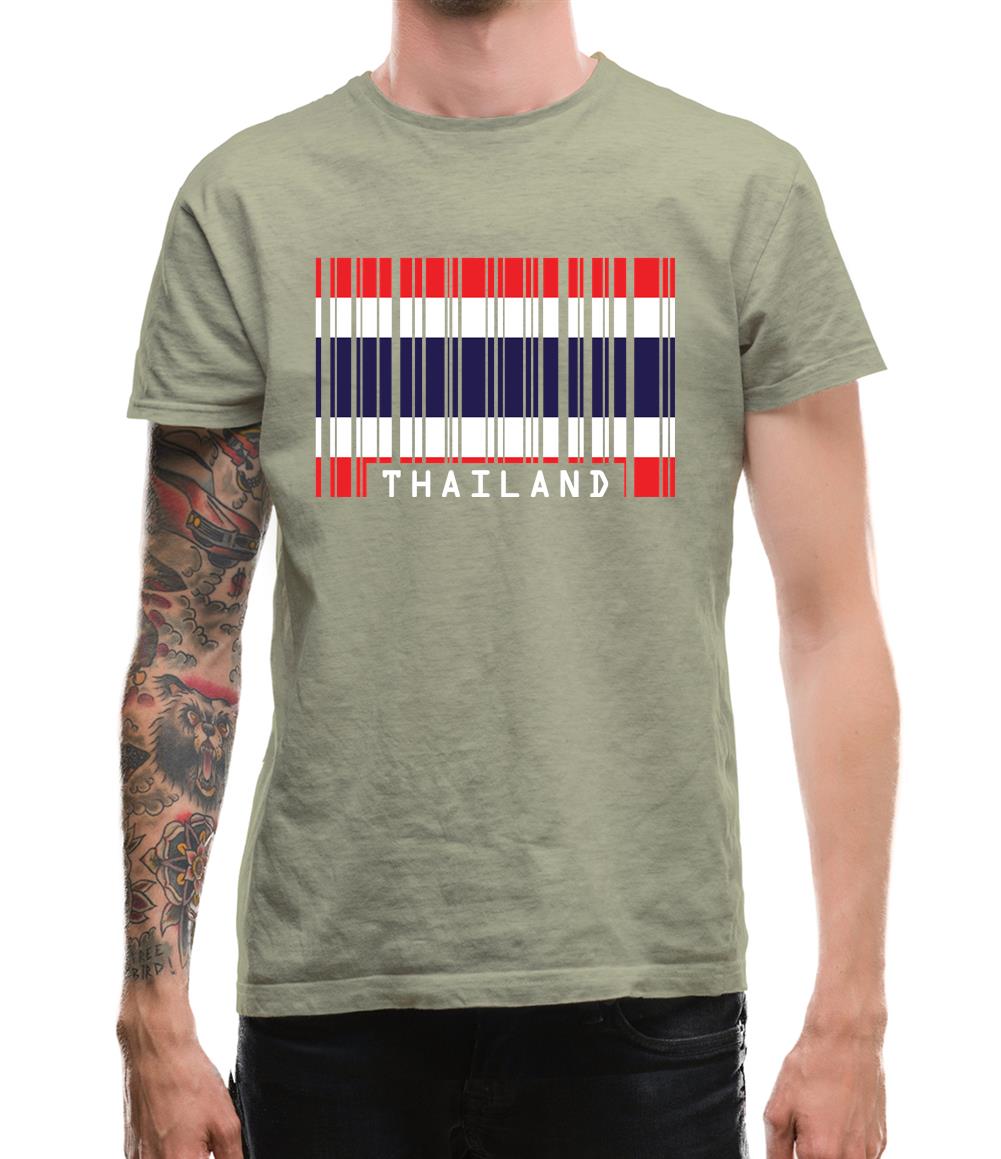 Thailand Barcode Style Flag Mens T-Shirt Thailand Barcode Style Flag Mens T-Shirt