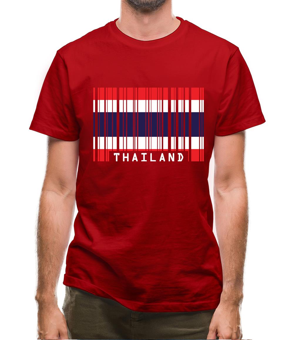 Thailand Barcode Style Flag Mens T-Shirt Thailand Barcode Style Flag Mens T-Shirt