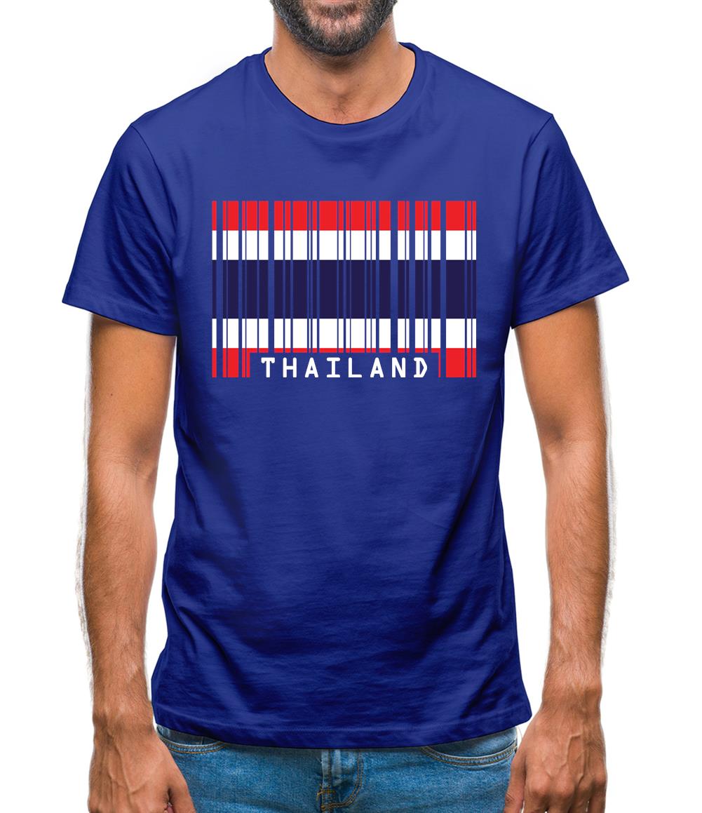 Thailand Barcode Style Flag Mens T-Shirt Thailand Barcode Style Flag Mens T-Shirt