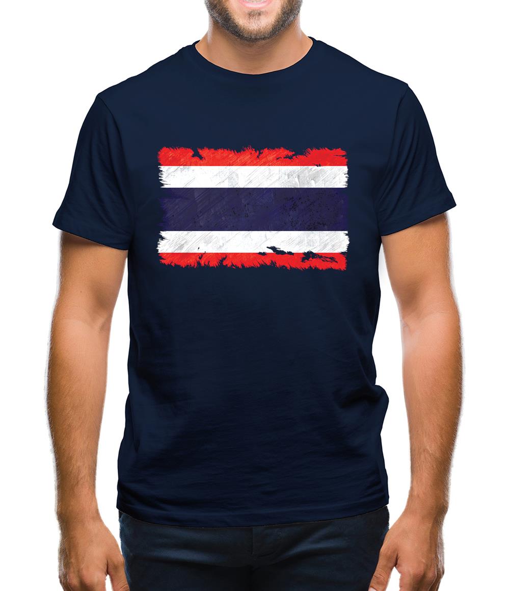 Thailand Grunge Style Flag Mens T-Shirt Thailand Grunge Style Flag Mens T-Shirt
