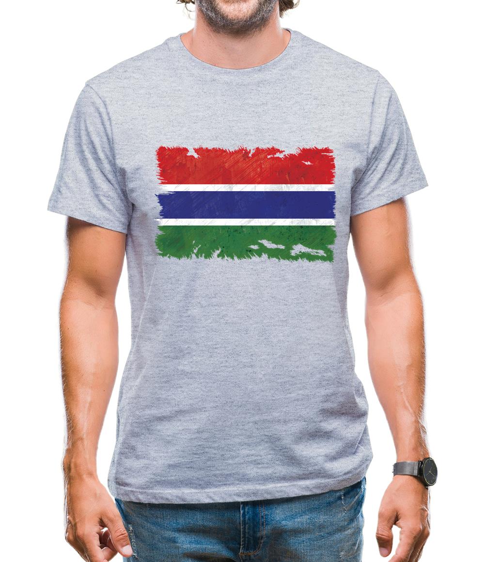 The Gambia Grunge Style Flag Mens T-Shirt The Gambia Grunge Style Flag Mens T-Shirt