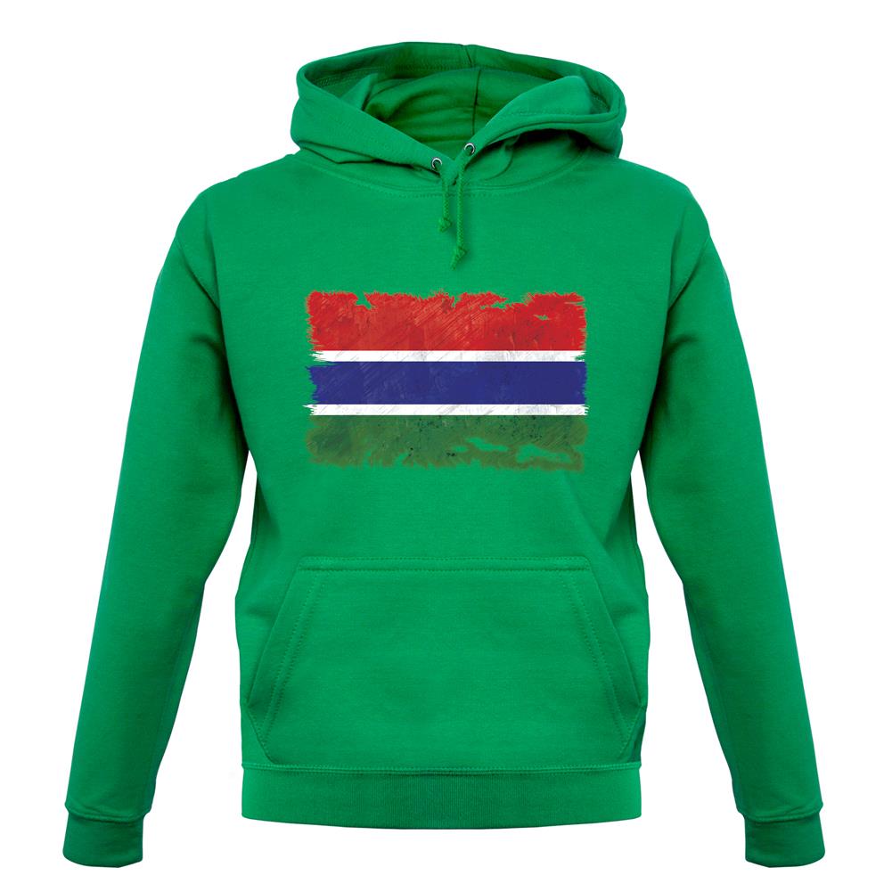 The Gambia Grunge Style Flag unisex hoodie The Gambia Grunge Style Flag unisex hoodie