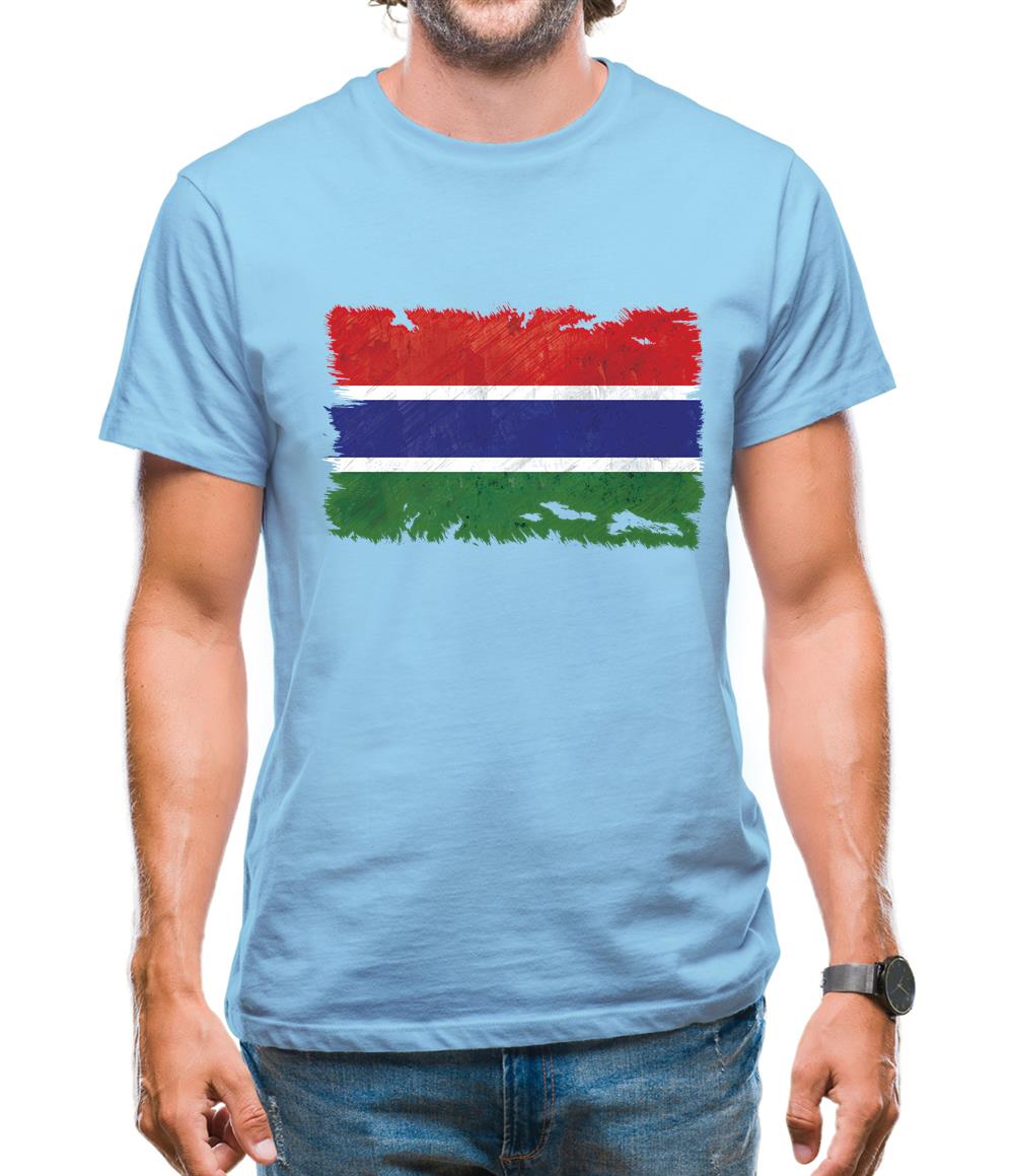 The Gambia Grunge Style Flag Mens T-Shirt The Gambia Grunge Style Flag Mens T-Shirt