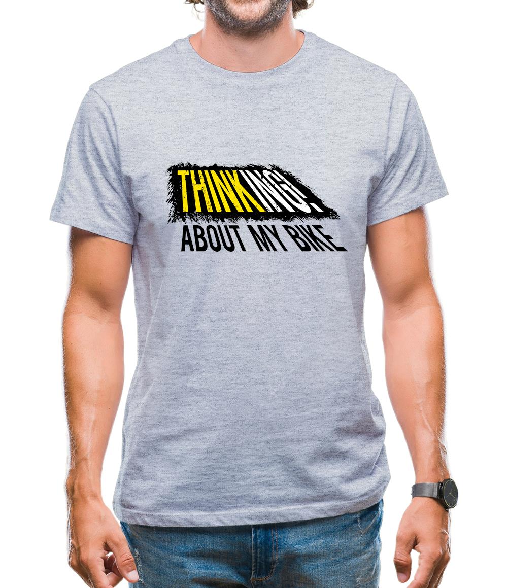 Thinking About My Bike Mens T-Shirt