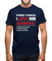 Three Things I Love Nearly As Much As Gaming Mens T-Shirt Three Things I Love Nearly As Much As Gaming Mens T-Shirt