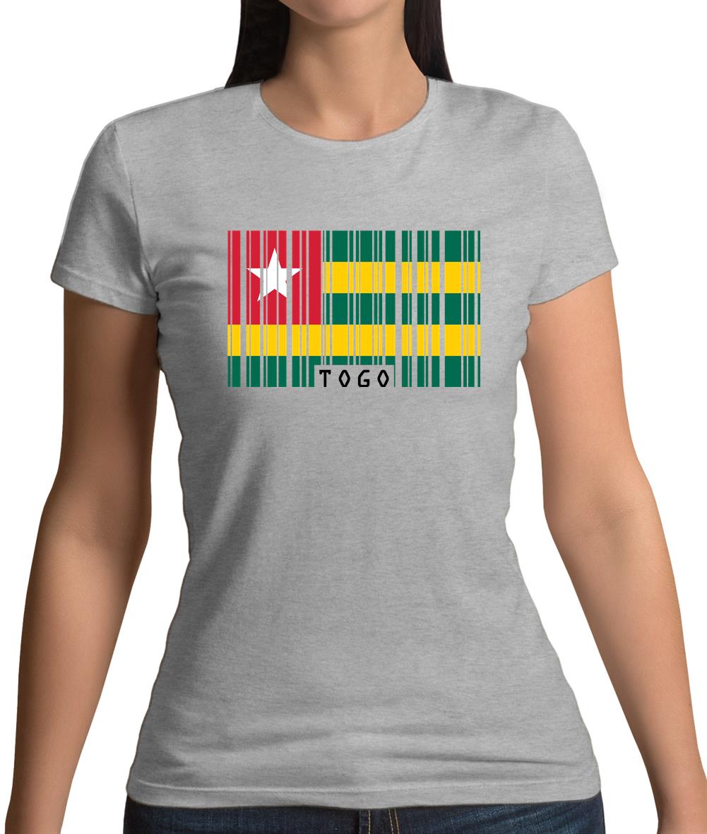 Togo Barcode Style Flag Womens T-Shirt Togo Barcode Style Flag Womens T-Shirt