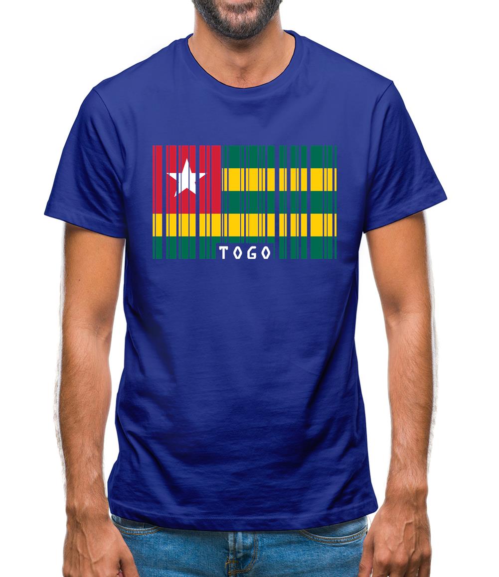 Togo Barcode Style Flag Mens T-Shirt Togo Barcode Style Flag Mens T-Shirt