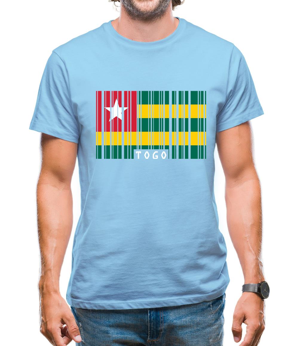 Togo Barcode Style Flag Mens T-Shirt Togo Barcode Style Flag Mens T-Shirt