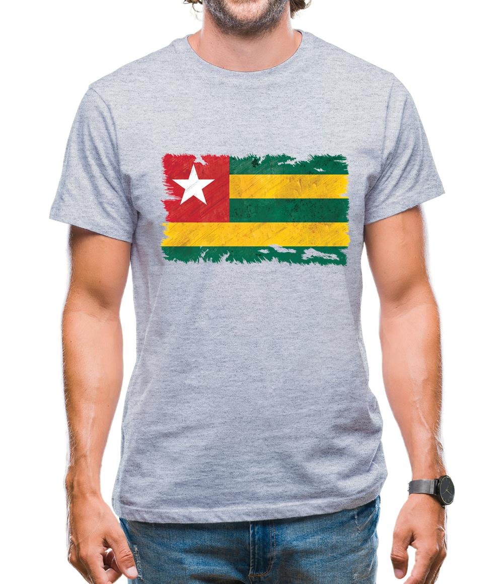 Togo Grunge Style Flag Mens T-Shirt Togo Grunge Style Flag Mens T-Shirt