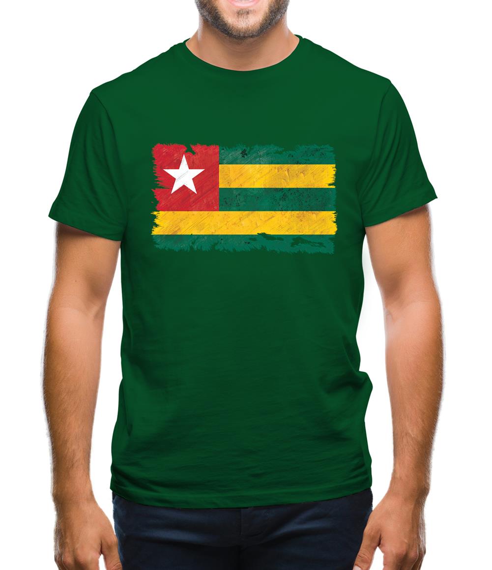 Togo Grunge Style Flag Mens T-Shirt Togo Grunge Style Flag Mens T-Shirt