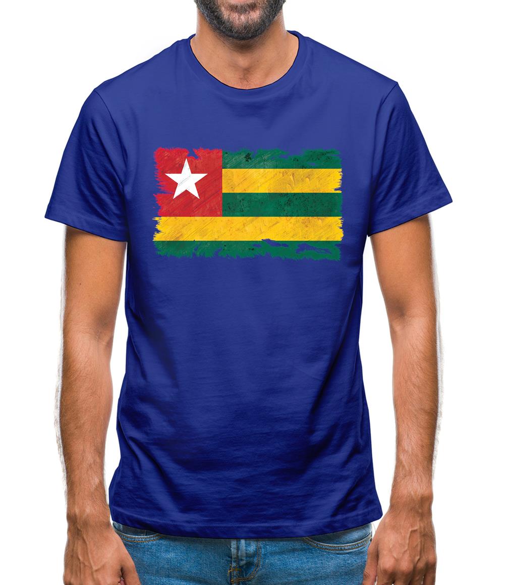 Togo Grunge Style Flag Mens T-Shirt Togo Grunge Style Flag Mens T-Shirt
