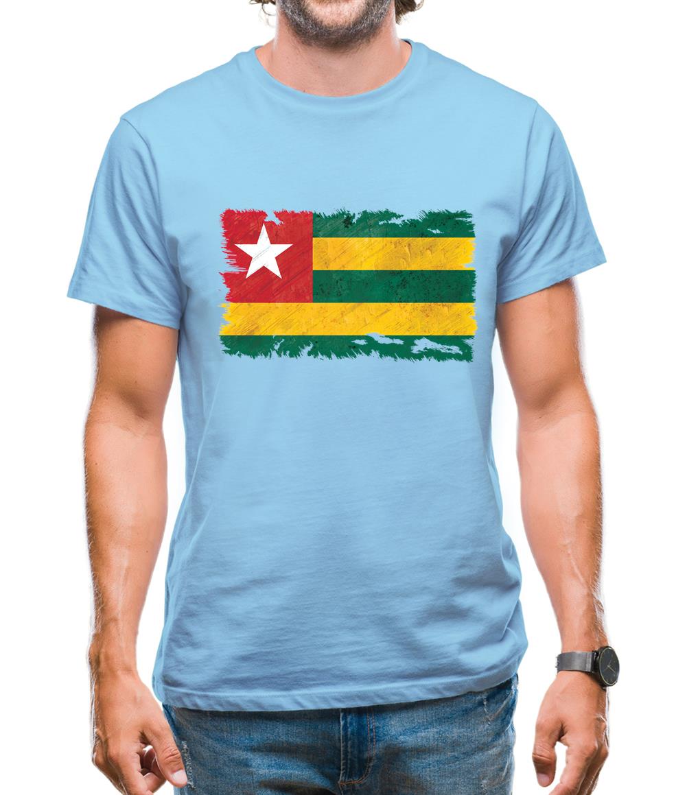 Togo Grunge Style Flag Mens T-Shirt Togo Grunge Style Flag Mens T-Shirt