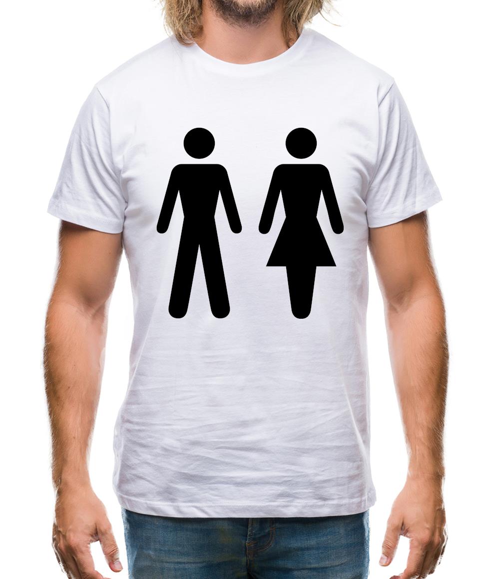 Man Woman Toilet Sign Mens T-Shirt Man Woman Toilet Sign Mens T-Shirt