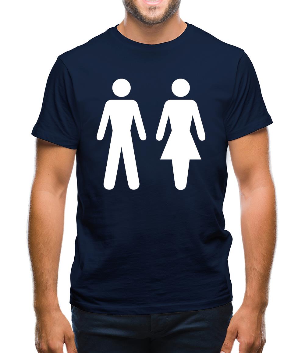 Man Woman Toilet Sign Mens T-Shirt Man Woman Toilet Sign Mens T-Shirt