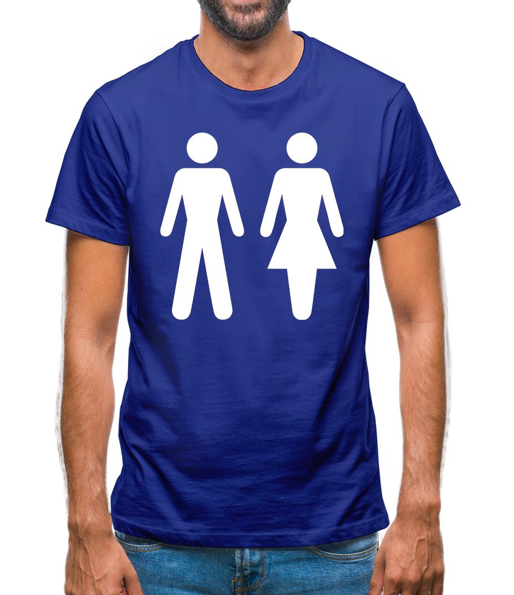 Man Woman Toilet Sign Mens T-Shirt Man Woman Toilet Sign Mens T-Shirt