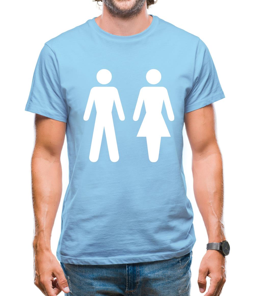 Man Woman Toilet Sign Mens T-Shirt Man Woman Toilet Sign Mens T-Shirt