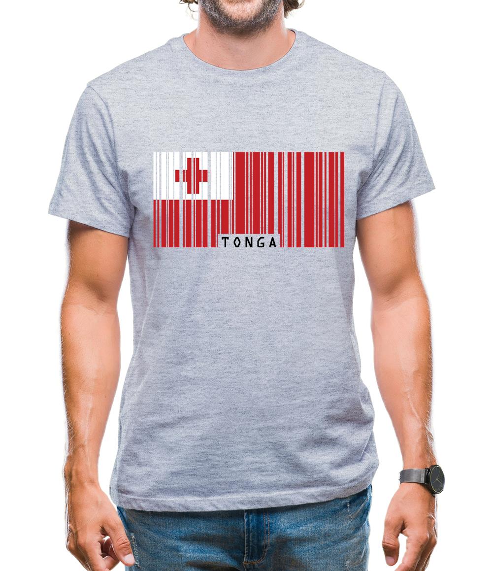 Tonga Barcode Style Flag Mens T-Shirt Tonga Barcode Style Flag Mens T-Shirt