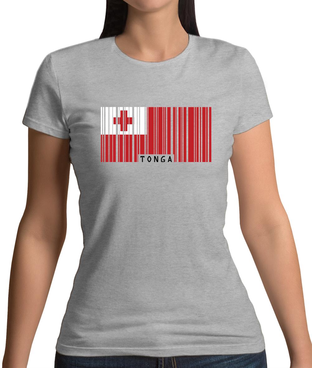 Tonga Barcode Style Flag Womens T-Shirt Tonga Barcode Style Flag Womens T-Shirt
