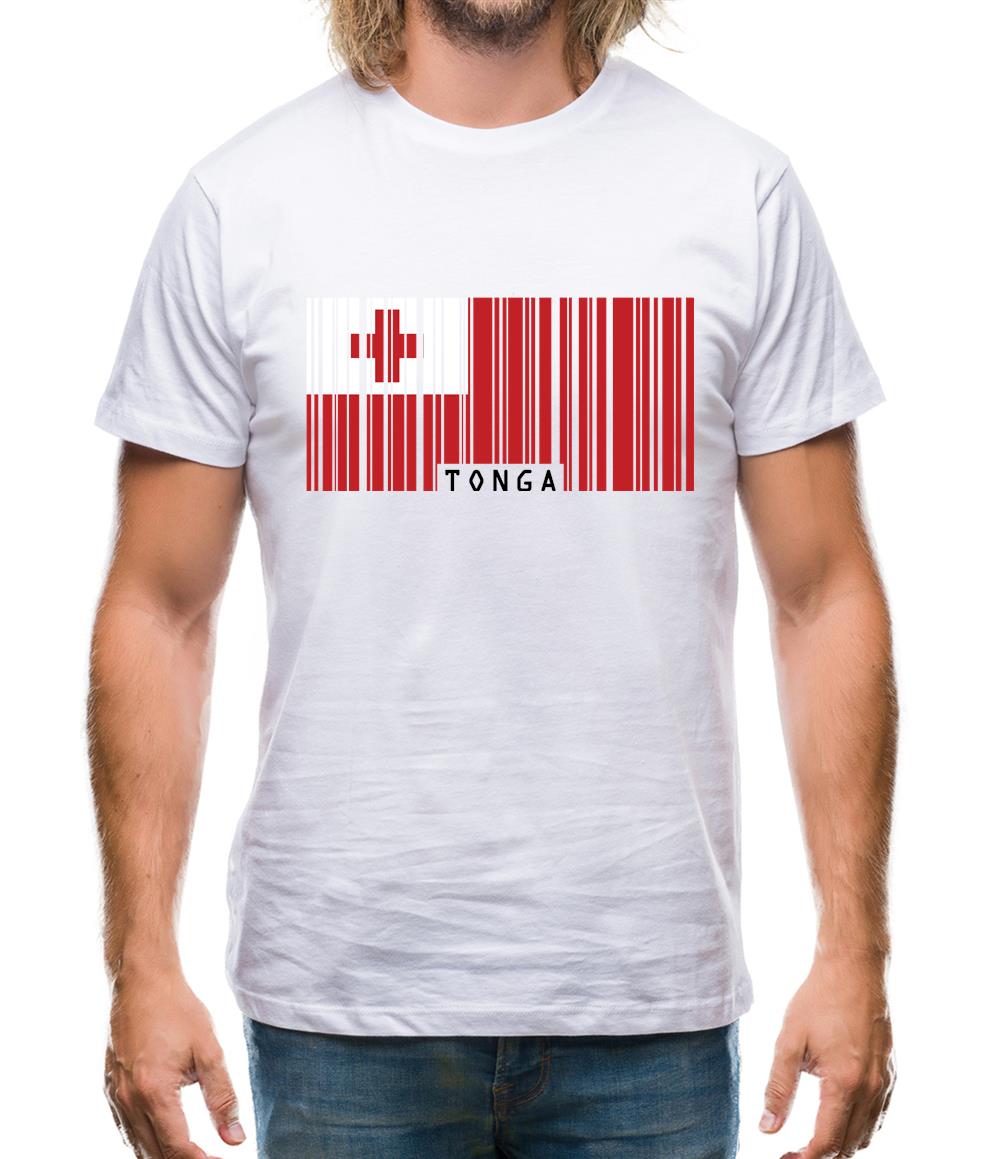 Tonga Barcode Style Flag Mens T-Shirt Tonga Barcode Style Flag Mens T-Shirt