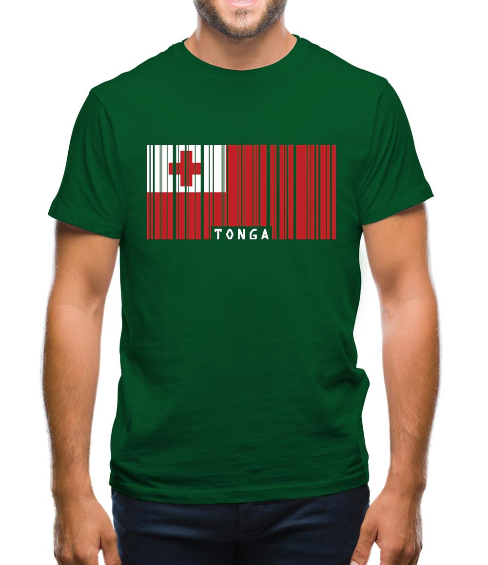 Tonga Barcode Style Flag Mens T-Shirt Tonga Barcode Style Flag Mens T-Shirt