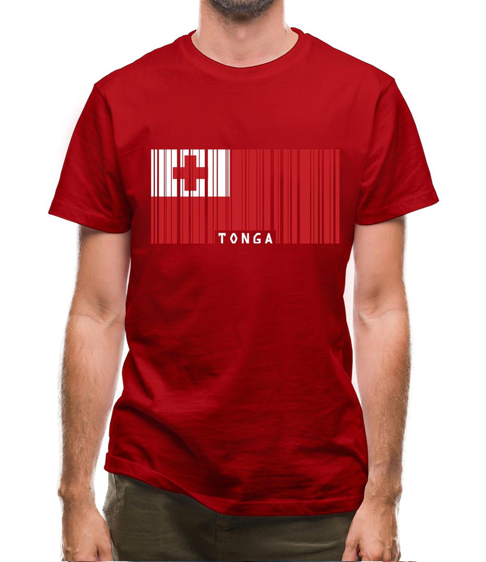 Tonga Barcode Style Flag Mens T-Shirt Tonga Barcode Style Flag Mens T-Shirt