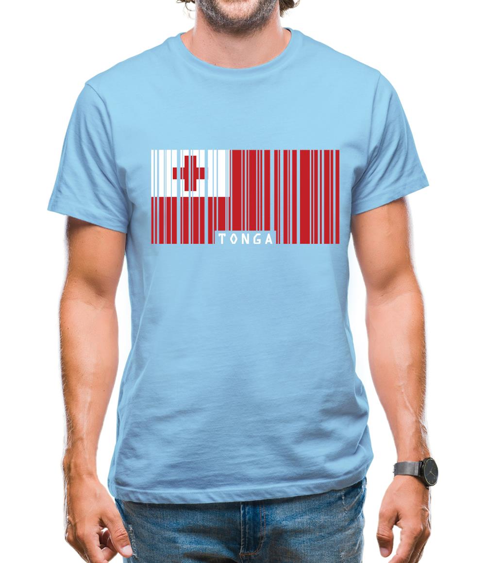 Tonga Barcode Style Flag Mens T-Shirt Tonga Barcode Style Flag Mens T-Shirt