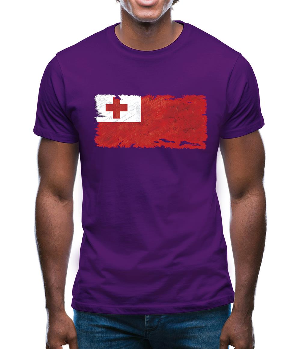 Tonga Grunge Style Flag Mens T-Shirt Tonga Grunge Style Flag Mens T-Shirt
