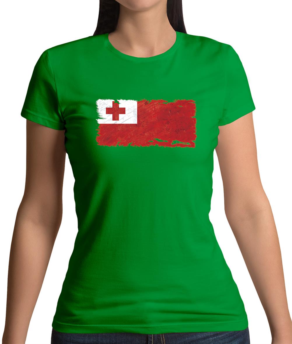 Tonga Grunge Style Flag Womens T-Shirt Tonga Grunge Style Flag Womens T-Shirt