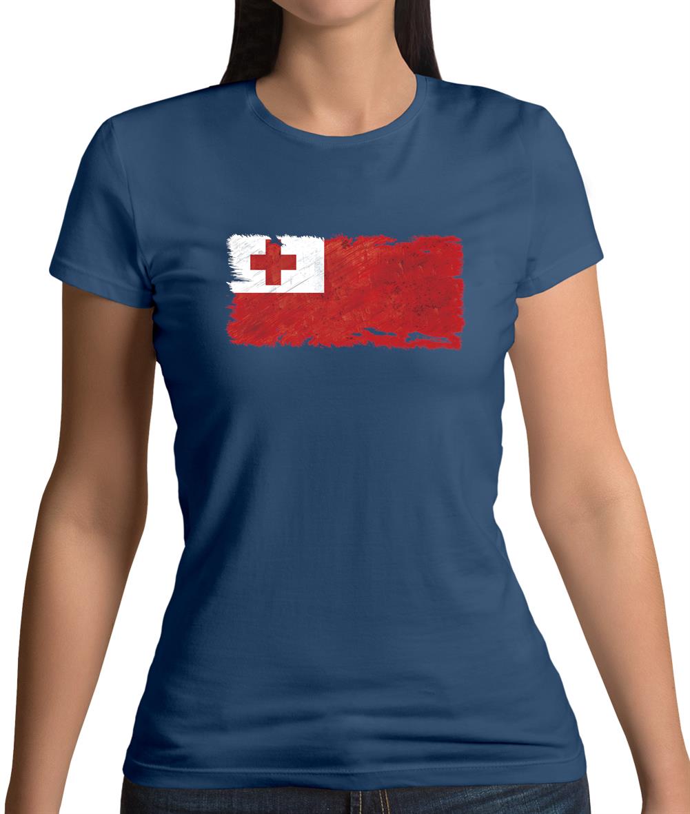 Tonga Grunge Style Flag Womens T-Shirt Tonga Grunge Style Flag Womens T-Shirt
