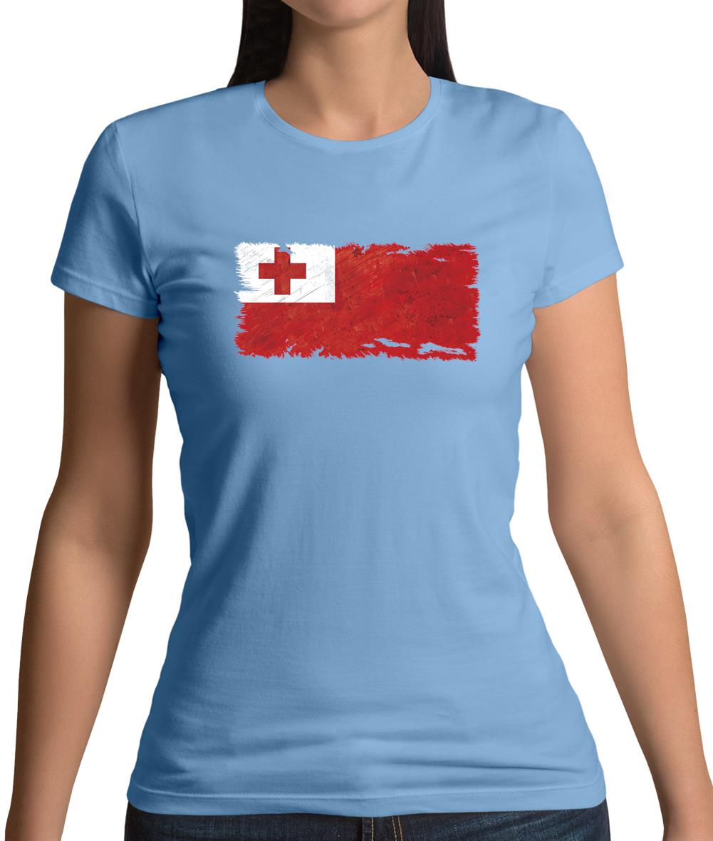 Tonga Grunge Style Flag Womens T-Shirt Tonga Grunge Style Flag Womens T-Shirt