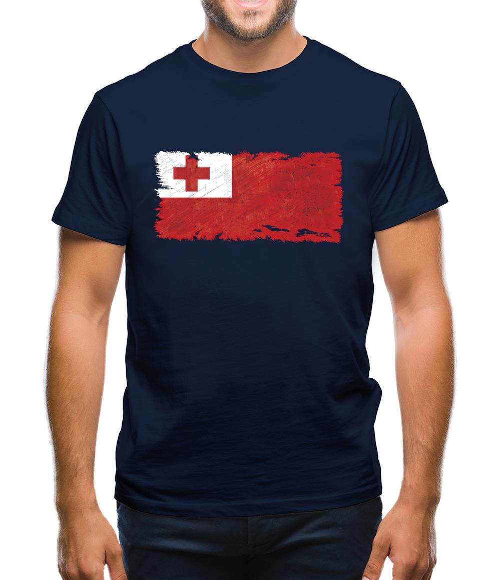 Tonga Grunge Style Flag Mens T-Shirt Tonga Grunge Style Flag Mens T-Shirt