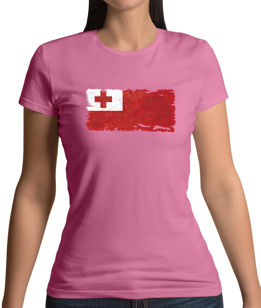 Tonga Grunge Style Flag Womens T-Shirt Tonga Grunge Style Flag Womens T-Shirt
